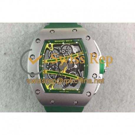 Replica Richard Mille RM61 Titanium Green Skeleton Dial M9015