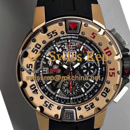 Replica Richard Mille RM032 Rose Gold Black Dial Swiss 7750