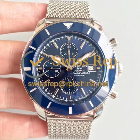 Replica Breitling Superocean Heritage II Chronograph 46 A1332024/C817/152A N Stainless Steel Blue Dial Swiss 7750