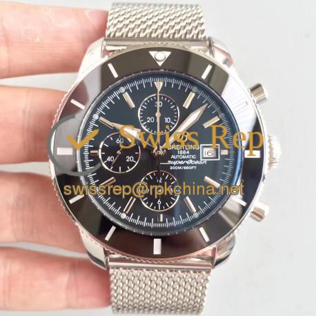 Replica Breitling Superocean Heritage II Chronograph 46 A1332024/B908/152A N Stainless Steel Black Dial Swiss 7750