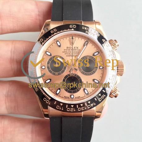 Replica Rolex Daytona Cosmograph 116515LN AR Rose Gold Rose Gold Dial Swiss 4130 Run 6@SEC