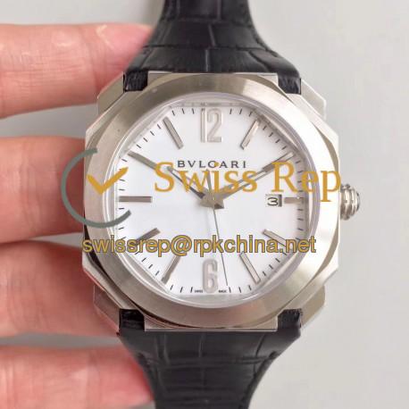 Replica Bvlgari Octo Solotempo 101964 JL Stainless Steel White Dial Swiss BVL193