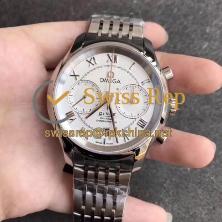 Replica Omega De Ville Co-Axial Chronograph 42MM 431.10.42.51.02.001 OM Stainless Steel White Dial Swiss 9300