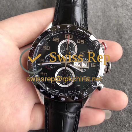 Replica Tag Heuer Carrera Calibre 1887 Day-Date 43MM HBB V6 Stainless Steel Black Dial Swiss Calibre 1887