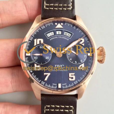 Replica IWC Big Pilot Annual Calendar Edition 150 Years IW502708 N Rose Gold Blue Dial Swiss 52850