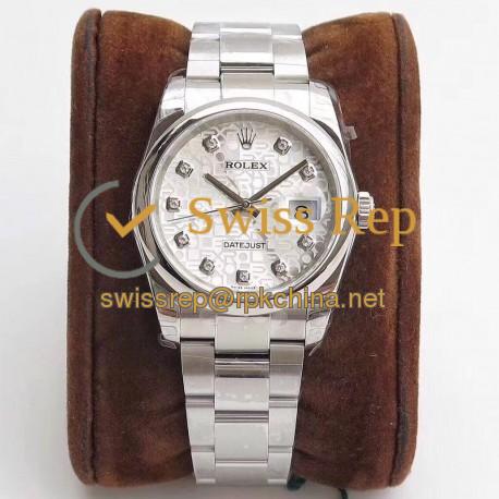 Replica Rolex Datejust 36MM 116234 DJ Stainless Steel 904L Silver Anniversary Jubilee Dial Swiss 3135