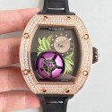 Replica Richard Mille RM19-02 Tourbillon Fleur RM Rose Gold & Diamonds Magnolia Dial M6T51