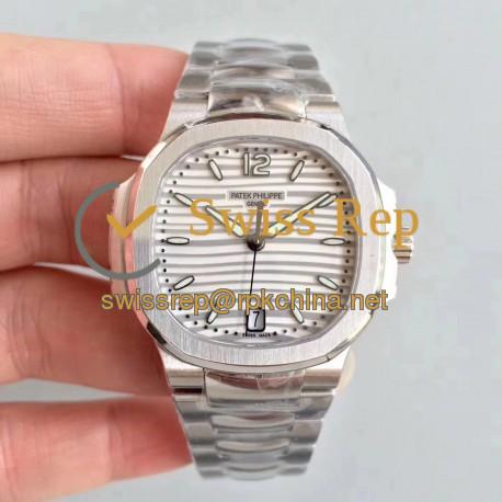 Replica Patek Philippe Nautilus Ladies 7118/1A-010 PF Stainless Steel White Dial Swiss 324SC