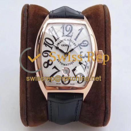 Replica Franck Muller Casablanca Date 8880 C DT WF V2 Rose Gold Silver Dial Swiss 2824-2