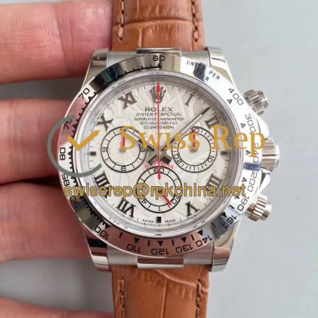 Replica Rolex Daytona Cosmograph 116520 JH Stainless Steel White Dial Swiss 4130 Run 6@SEC