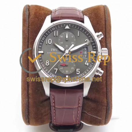 Replica IWC Pilot Spitfire Chronograph IW387802 ZF Stainless Steel Anthracite Dial Swiss 7750