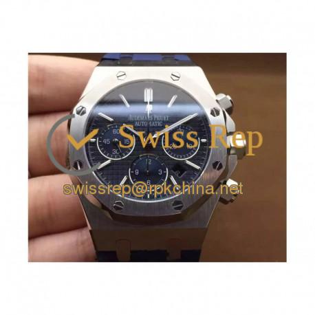 Replica Audemars Piguet Royal Oak Chronograph 26331 Stainless Steel Blue Dial Rubber Strap Swiss 7750