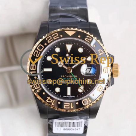 Replica Rolex GMT-Master II Prohunter 116713LN BP PVD Black Dial Swiss 2836-2