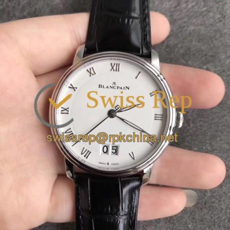 Blancpain Villeret Grande Date 6669-1127-55B HG V2 Stainless Steel White Dial Swiss 6950