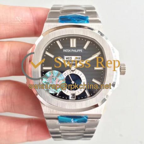 Replica Patek Philippe Nautilus Annual Calendar Moonphase 5726/1A-001 KM V2 Stainless Steel Blue Dial Swiss 324 S QA LU 24H/303