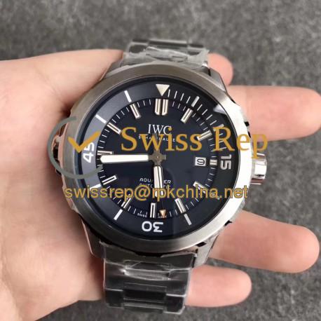 Replica IWC Aquatimer Jacques-Yves Cousteau IW329005 V6 V2 Stainless Steel Blue Dial M9015