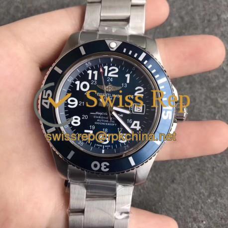 Replica Breitling Superocean II 44MM A17392D8/C910-162A GF Stainless Steel Blue Dial Swiss 2824-2