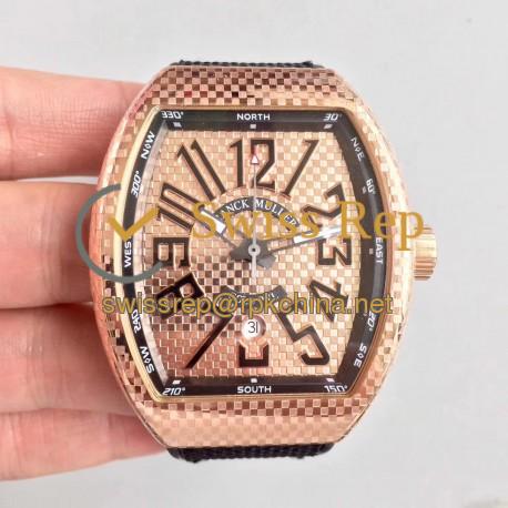 Replica Franck Muller Vanguard V45 ABF Rose Gold Rose Gold Dial Swiss 2824-2