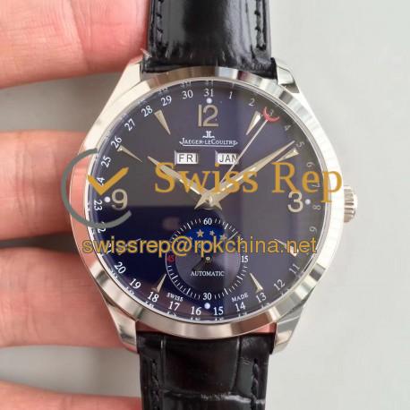 Replica Jaeger-LeCoultre Master Calendar 1558420 KM Stainless Steel Blue Dial Swiss Caliber 866/1