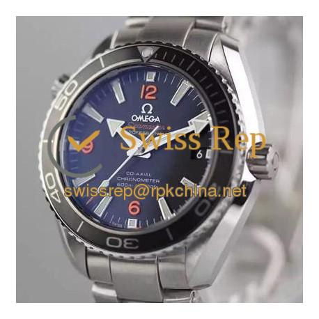 Replica Omega Seamaster Planet Ocean 42MM Stainless Steel Black Dial Swiss 8500