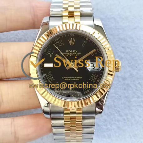 Replica Rolex Datejust II 126333 41MM N Stainless Steel & Yellow Gold Black Dial Swiss 2836-2