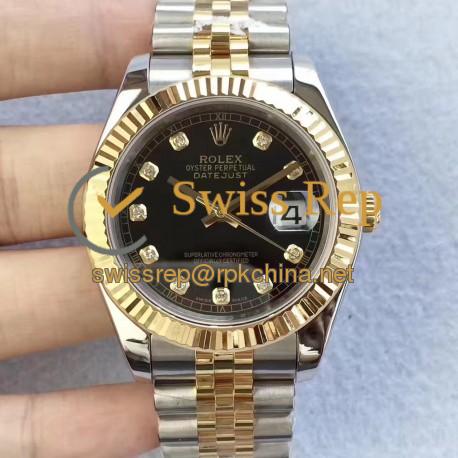 Replica Rolex Datejust II 126333 41MM N Stainless Steel & Yellow Gold Black Dial Swiss 2836-2