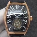 Replica Franck Muller Cintree Curvex Imperial Tourbillon 8880 T FM Rose Gold Black Dial Swiss Tourbillon