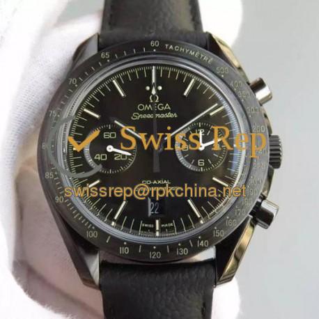 Replica Omega Speedmaster Professional Moonwatch Chronograph PVD Black Dial Swiss 9300