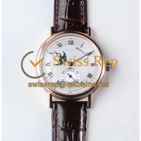 Replica Breguet Classique Moonphase 4396 GXG Rose Gold Silver Dial Swiss 5165R