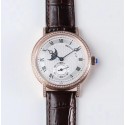 Replica Breguet Classique Moonphase 4396 GXG Rose Gold & Diamond Silver Dial Swiss 5165R