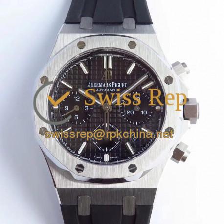 Replica Audemars Piguet Royal Oak Chronograph 26331 JH Stainless Steel Black Dial Swiss 7750