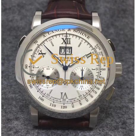 Replica A. Lange & Sohne Datograph Flyback BM Stainless Steel White Dial Swiss Lemania