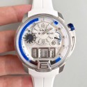 Replica HYT H1 Iceberg 148-TT-11-BF-RW CY Stainless Steel White Dial M8215