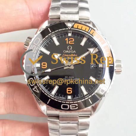 Replica Omega Seamaster Planet Ocean 600M 215.90.44.21.99.001 43.5MM 3S Stainless Steel Black Dial Swiss 8900