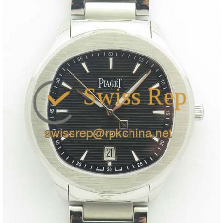 Replica Piaget Polo G0A41003 3A Stainless Steel Black Dial Swiss 1110P