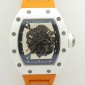 Replica Richard Mille RM055 KV V2 White Ceramic Skeleton Dial M8215