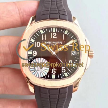 Replica Patek Philippe Aquanaut Jumbo 5167R-001 PF Rose Gold Chocolate Dial Swiss 324SC