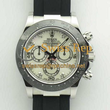 Replica Rolex Daytona Cosmograph 116519LN JH Stainless Steel Mother Of Pearl Dial Swiss 4130 Run 6@SEC