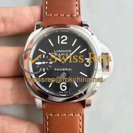 Replica Panerai Luminor Marina Logo Acciao PAM1005 N Stainless Steel Black Dial Swiss OP II