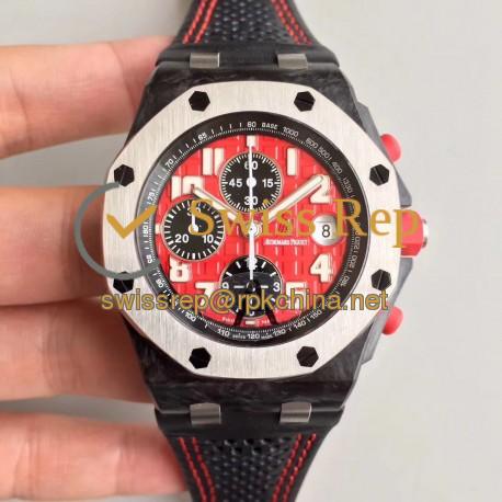 Replica Audemars Piguet Royal Oak Offshore Singapore GP F1 26190OS.OO.D003CU.01 JF V2 Forged Carbon Red Dial Swiss 7750