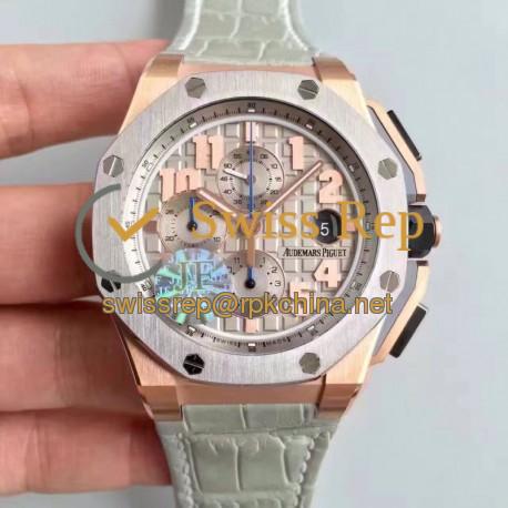 Replica Audemars Piguet Royal Oak Offshore LeBron James 26210OI.OO.A109CR.01 JF V5 Rose Gold Gray Dial Swiss 3126