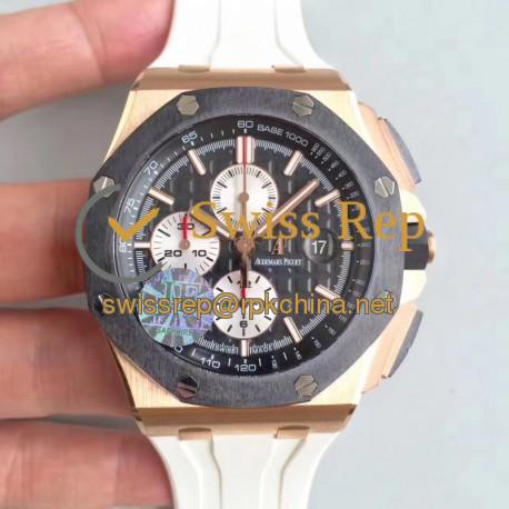 Replica Audemars Piguet Royal Oak Offshore 26401RO.OO.A002CA.01 JF V2 Rose Gold Black Dial Swiss 3126