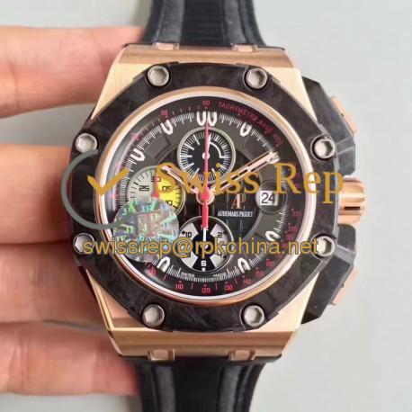 Replica Audemars Piguet Royal Oak Offshore Grand Prix 26290RO.OO.A001VE.01 JF V2 Rose Gold Black Dial Swiss 3126