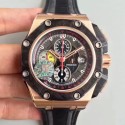 Replica Audemars Piguet Royal Oak Offshore Grand Prix 26290RO.OO.A001VE.01 JF V2 Rose Gold Black Dial Swiss 3126