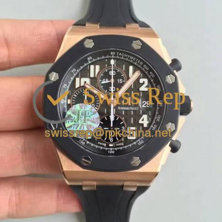 Replica Audemars Piguet Royal Oak Offshore 25940O.OO.D002CA.01 JF V5 Rose Gold & Ceramic Grey Dial Swiss 7750