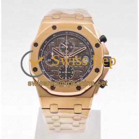 Replica Audemars Piguet Royal Oak Offshore Don Ramon De La Cruz 26192OR.D0801CR.01 JF V2 Rose Gold Grey Dial Swiss 7750