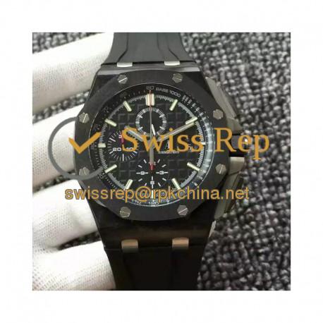 Replica Audemars Piguet Royal Oak Offshore 26400AU.OO.A002CA.01 JF V2 Forged Carbon Black Dial Swiss 3126