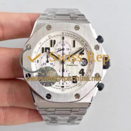 Replica Audemars Piguet Royal Oak Offshore Safari 26170ST.OO.D091CR.01 JF V2 Stainless Steel White Dial Swiss 7750