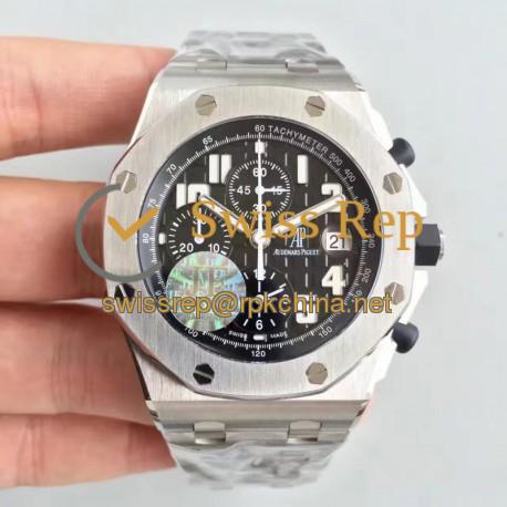 Replica Audemars Piguet Royal Oak Offshore 26170ST.OO.1000ST.08 JF V2 Stainless Steel Black Dial Swiss 7750