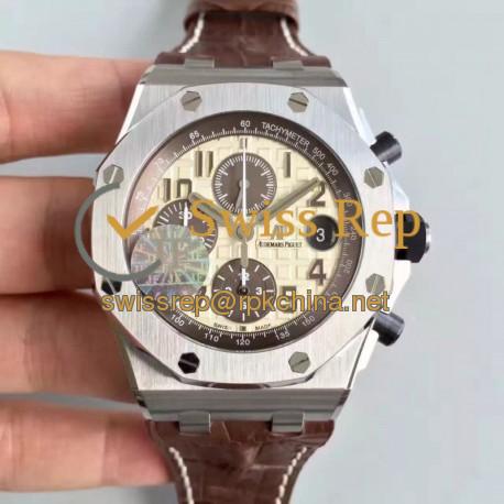 Replica Audemars Piguet Royal Oak Offshore 26470ST.OO.A801CR.01 JF V2 Stainless Steel Brown Dial Swiss 3126